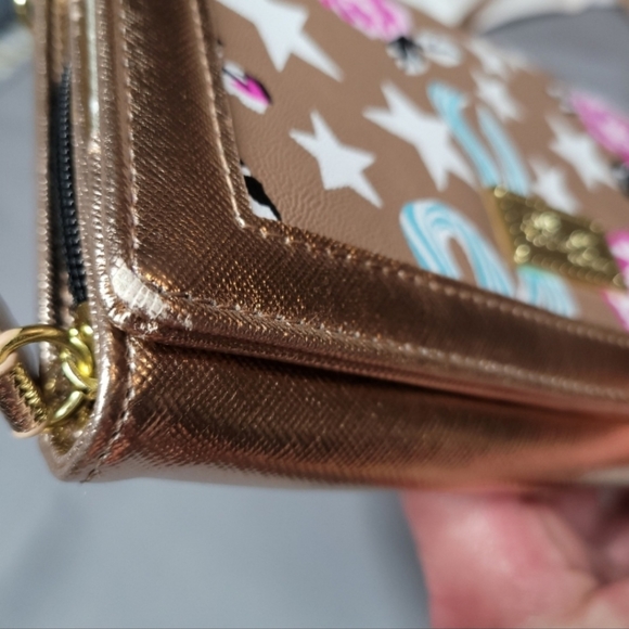 Betsey Johnson Rose Gold Star Crossbody Handbag - Picture 11 of 12